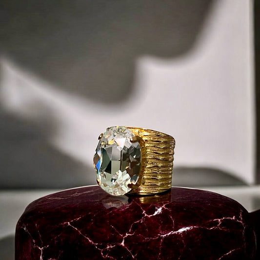 ELVIRE RING IN CRYSTAL